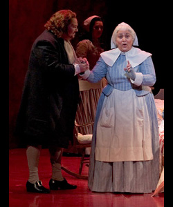 MaryAnne on stage in Nurse's costume from the Crucible